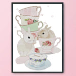 Stamped Cross Stitch Fairy Tale Character 14CT Embroidery Set  Bunny KB082