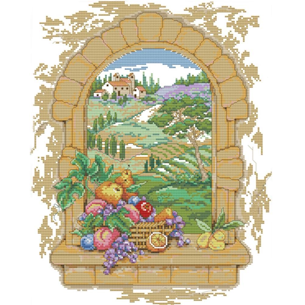 Scenery Cross Stitch Kit Ecological Cotton Thread Embroidery Picture (F674)