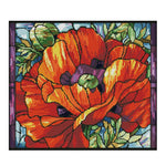 Fashion Flowers DIY Cross Stitch Embroidery Threads Print on Canvas (H629)