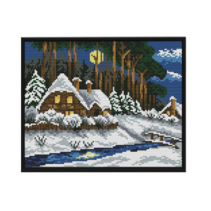 14CT Stamp Cross Stitch Kits DIY Winter Needlework Craft 29 X 22cm  F430