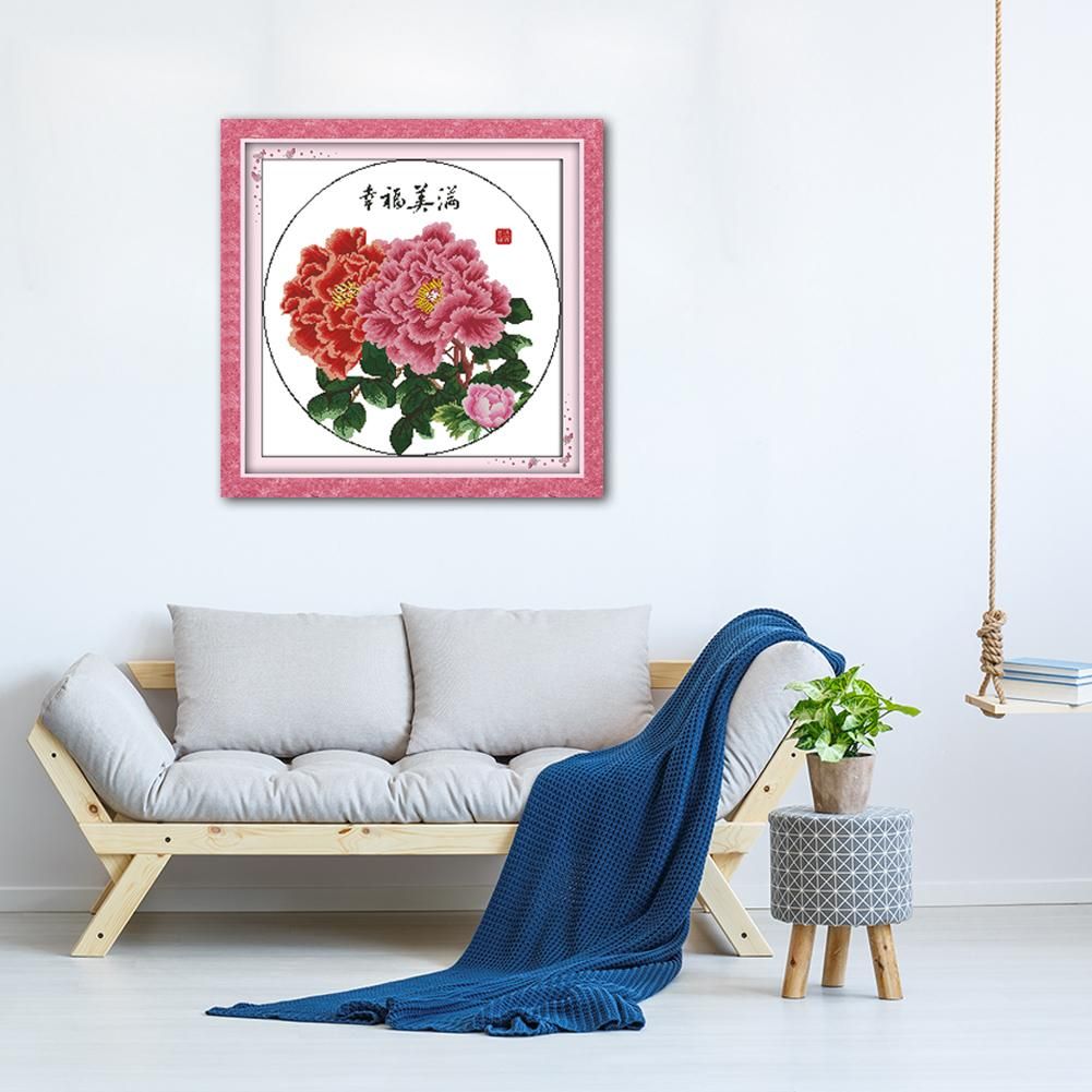 Flower Series Ecological 14CT2 Cotton Cross Stitch DIY Embroidery (H617)