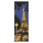 Cross Stitch Kit 14CT Stamped Cotton Thread Embroidery  F214  Eiffel Tower