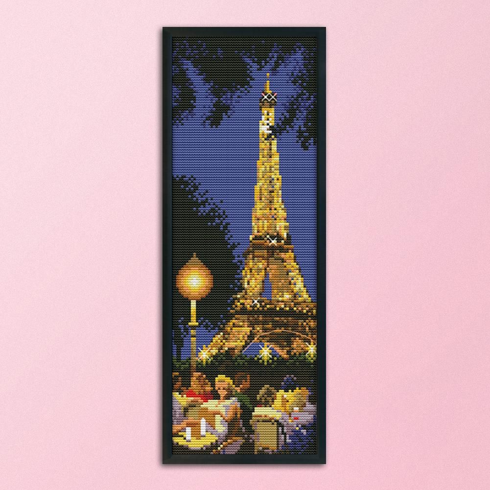 Cross Stitch Kit 14CT Stamped Cotton Thread Embroidery  F214  Eiffel Tower