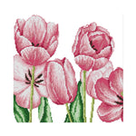 Artwork DIY Needlework 14CT Stamped Kit Cross Stitch  H436 Pink Tulip