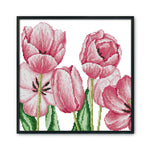 Artwork DIY Needlework 14CT Stamped Kit Cross Stitch  H436 Pink Tulip