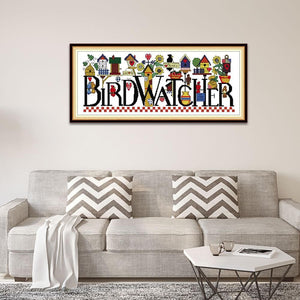 Birdwatcher Cross Stitch Painting DIY Embroidery Kits Needlework (FA086)