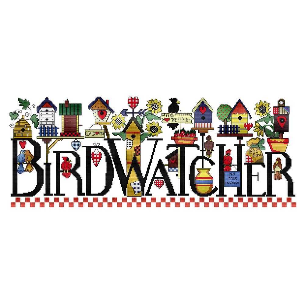 Birdwatcher Cross Stitch Painting DIY Embroidery Kits Needlework (FA086)