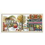 Street Scenery DIY Cross Stitch 14CT Stamped Landscape  F523 55x28cm