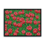 14CT Stamped Cross Stitch Kits Tulip Garden Needlework Embroidery  F491