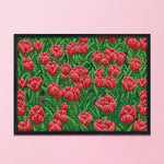 14CT Stamped Cross Stitch Kits Tulip Garden Needlework Embroidery  F491