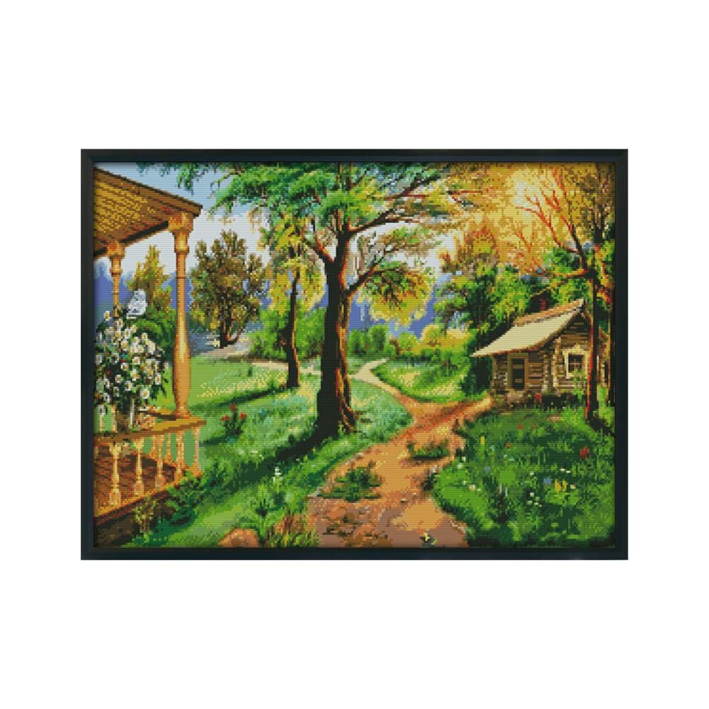 DIY Cross Stitch Embroidery 14CT Stamped Needlework  F567 Idyllic Scenery