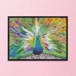 Peacock Cross Stitch 14CT Stamped Animals DIY Needlework  DA209 44x34cm