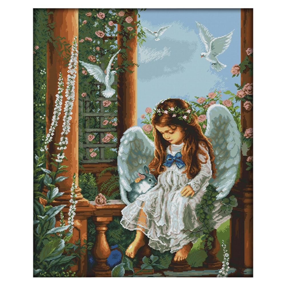 Angel of Love 14CT Stamped Cross Stitch Kits Needlework Embroidery  R532