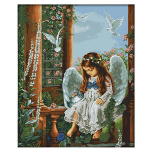 Angel of Love 14CT Stamped Cross Stitch Kits Needlework Embroidery  R532