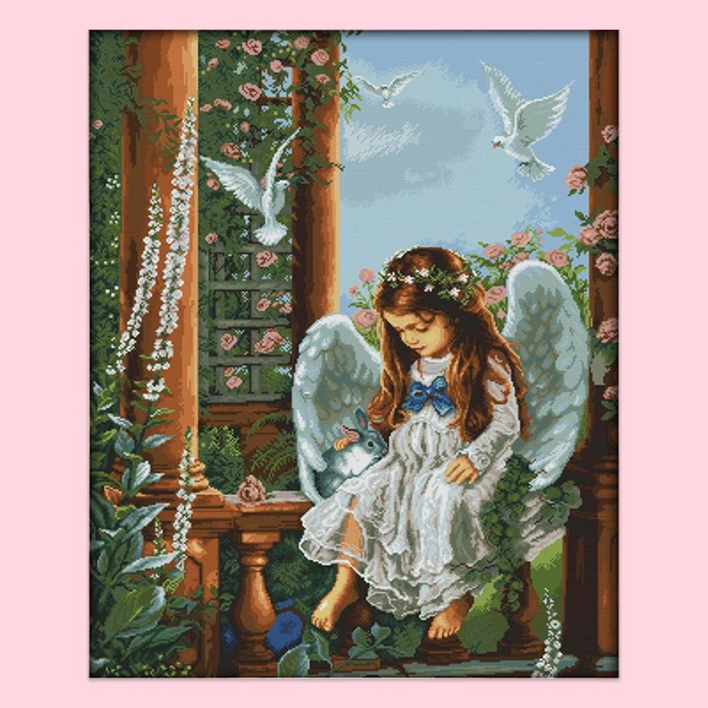 Angel of Love 14CT Stamped Cross Stitch Kits Needlework Embroidery  R532