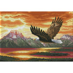 Stamped Cross Stitch Kit Eagle 14CT Embroidery DIY Set  Flying Eagle D427