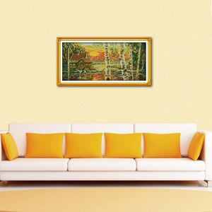 Golden Sunshine 14CT2 Cross Stitch Ecological Cotton DIY Painting (F653)