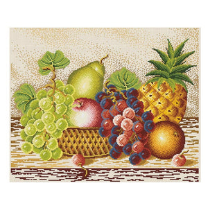 Fruit Harvest Stamped Cross Stitch Kit 11CT Embroidery Set  Table 0681