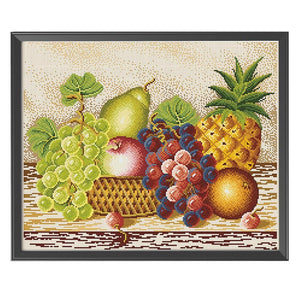 Fruit Harvest Stamped Cross Stitch Kit 11CT Embroidery Set  Table 0681