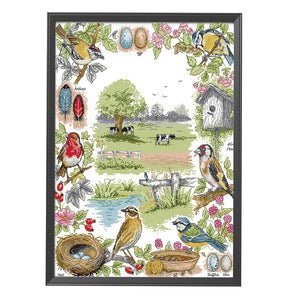 Landscape Cross Stitch Embroidery Kits 14CT Stamped Handwork  DA302 Bird