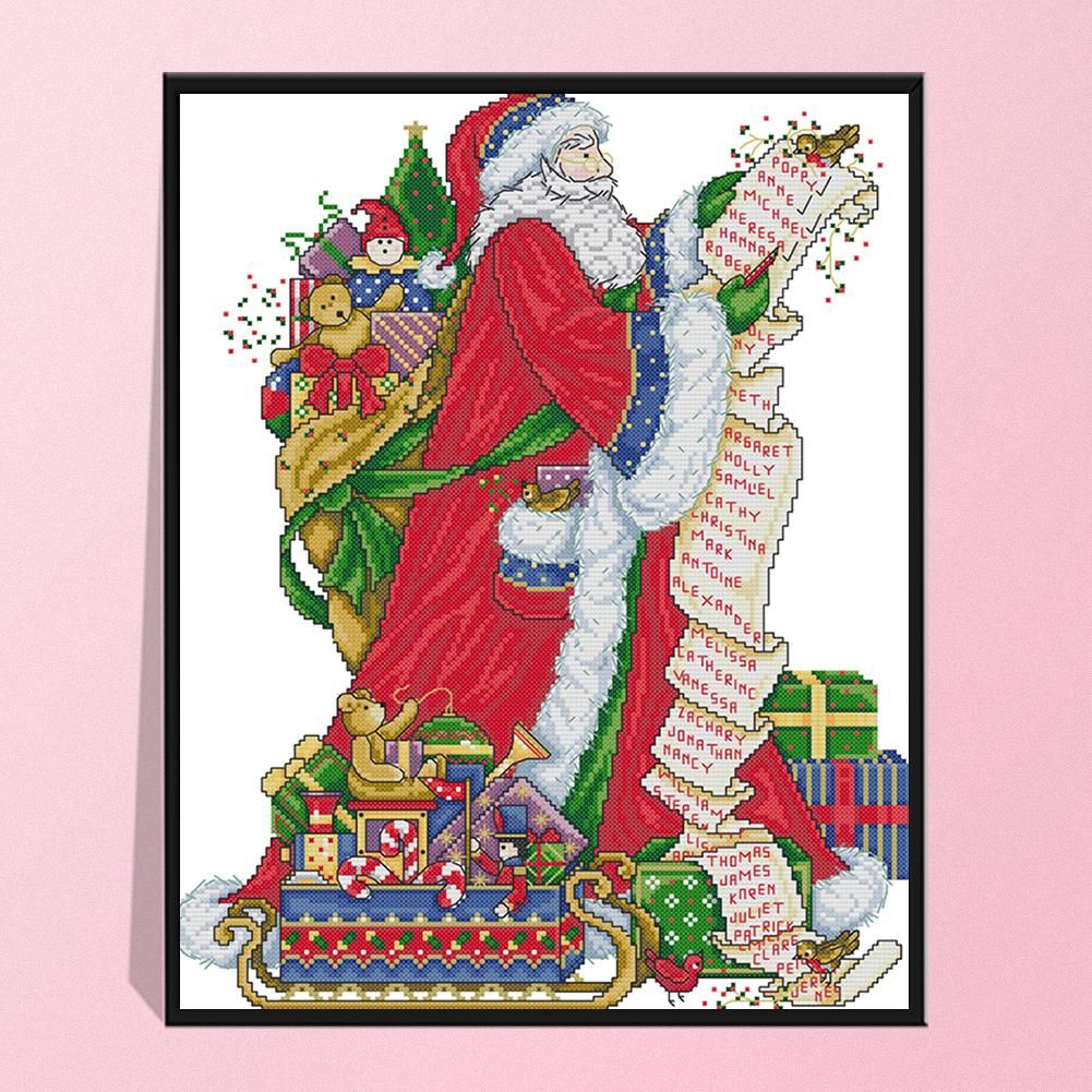 Santa Claus  13  14CT Stamped Canvas Cross Stitch Kit DIY Embroidery  4