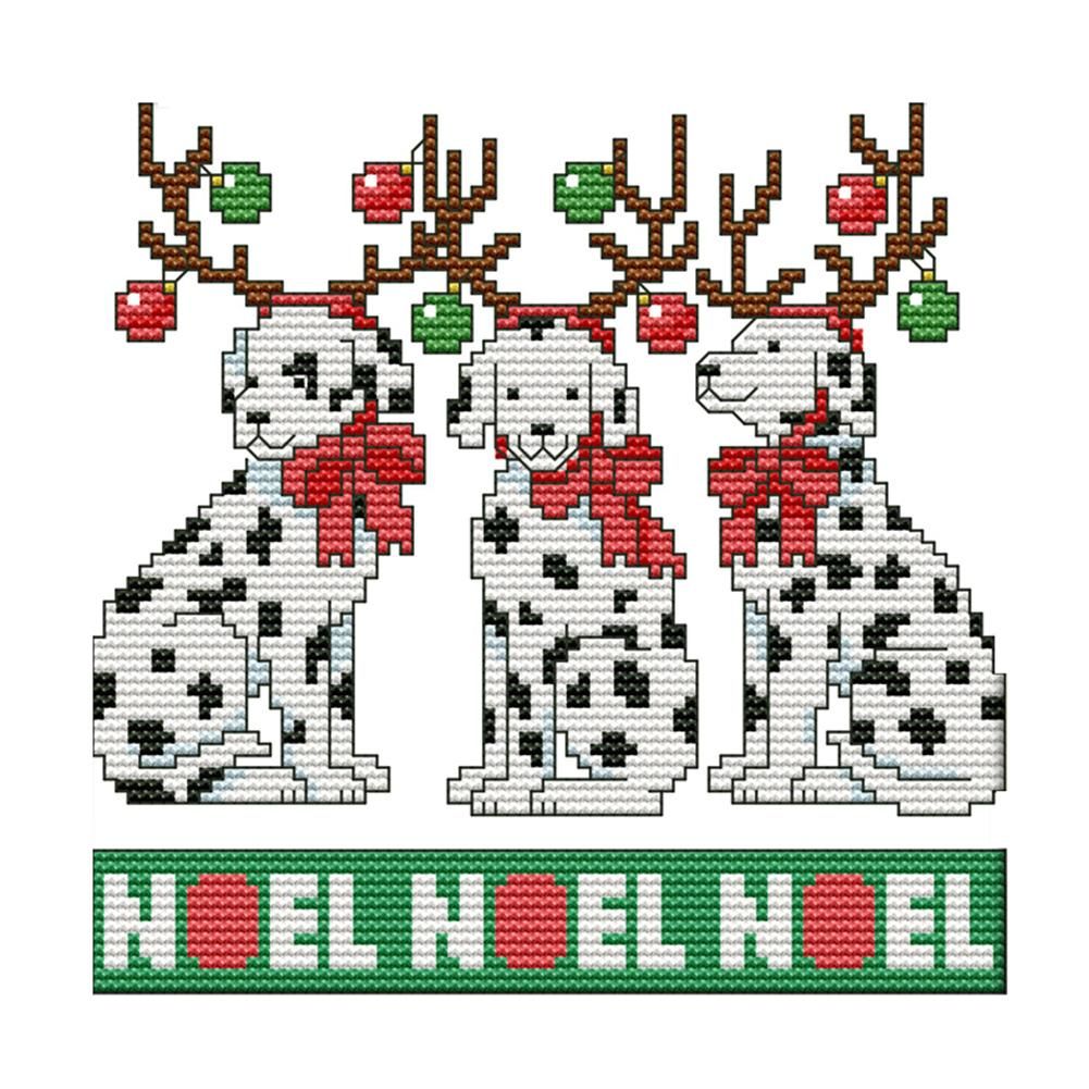 Christmas Animal Ecological Cotton Thread Picture Cross Stitch Kits (D488)