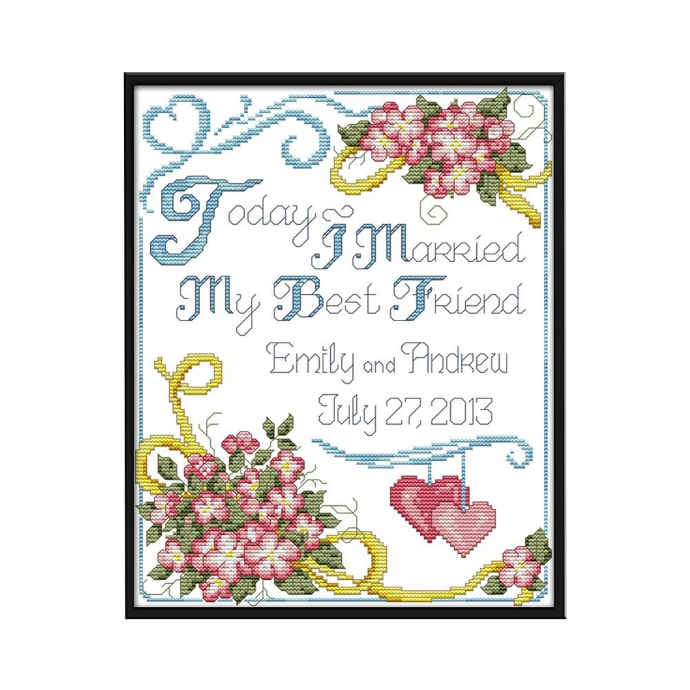 Lover Memorial Cross Stitch Kits Embroidery 14CT Stamped Needlework  3