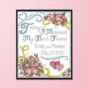 Lover Memorial Cross Stitch Kits Embroidery 14CT Stamped Needlework  3