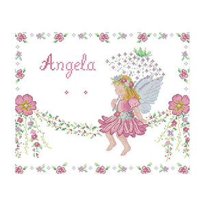 Angel Birth 14CT Stamped Cross Stitch Kit DIY Embroidery Handicrafts  C243