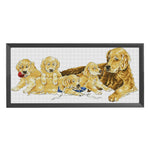 DIY Cross Stitch 11CT Stamped Needlework Cotton Thread  1022 Lucky Dogs