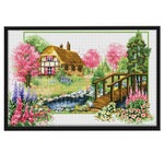 Country House Scenery 3 Strand 11CT Stamped Cross Stitch Kit  Spring 0147