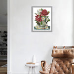 J485 Flowers Cotton Thread Printed Canvas Cross Stitch DIY Embroidery Kit