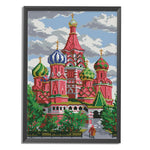 14CT Stamped Cross Stitch DIY Needlework Cotton Thread  F556 Red Castle