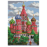 14CT Stamped Cross Stitch DIY Needlework Cotton Thread  F556 Red Castle