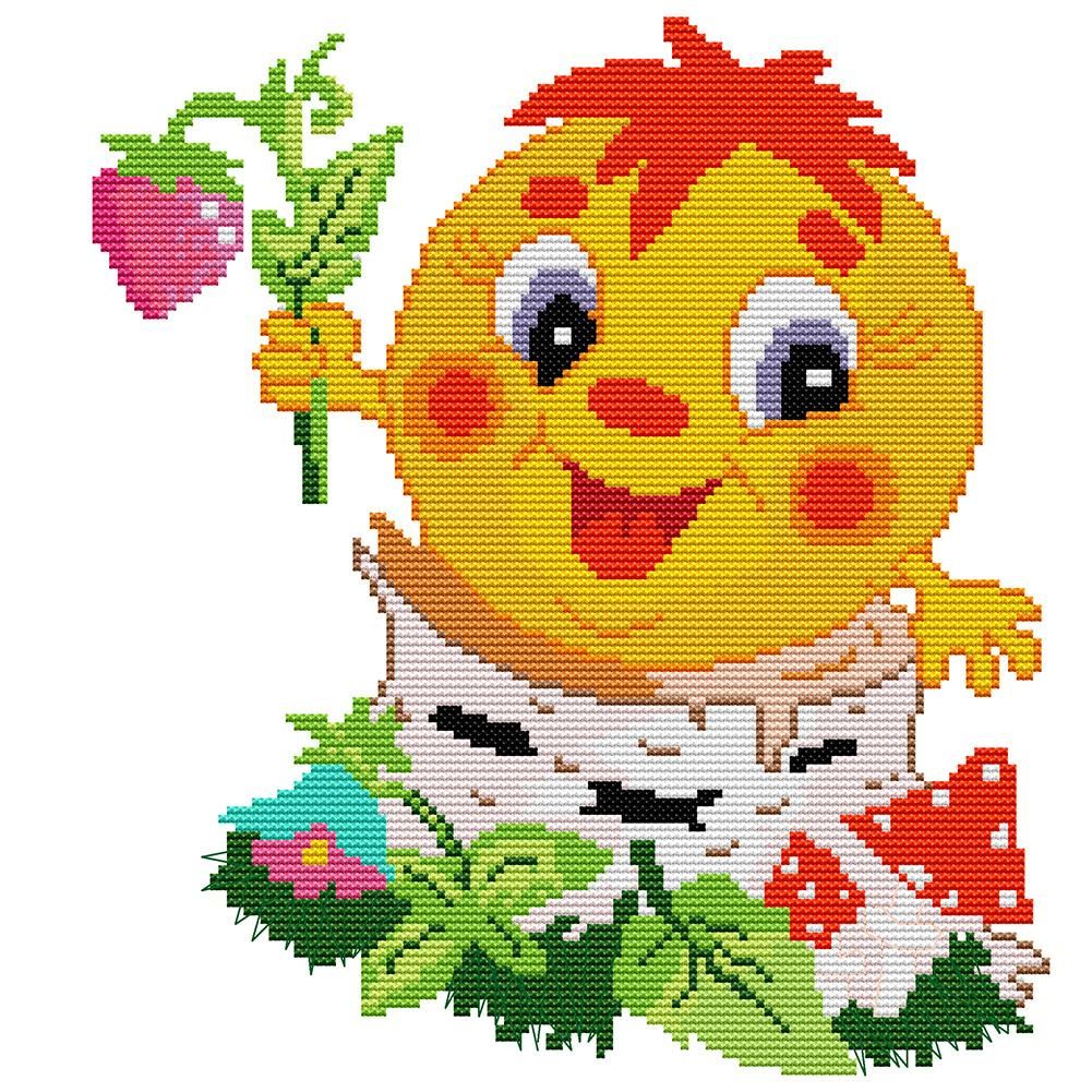 Cartoon Series Ecological Cotton Thread Cross Stitch Kit Needlework (KB103)