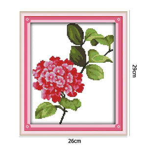 Flowers Cross Stitch 14CT2 DMC Ecological Cotton Thread Embroidery (H595)