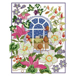 Four Seasons 14CT2 Cross Stitch Cotton Thread DIY Needlework Set (H837)