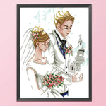 Stamped Cross Stitch Kit Western Wedding 14CT Embroidery  Wedding 4 R895