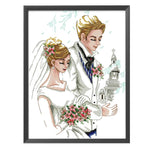 Stamped Cross Stitch Kit Western Wedding 14CT Embroidery  Wedding 4 R895