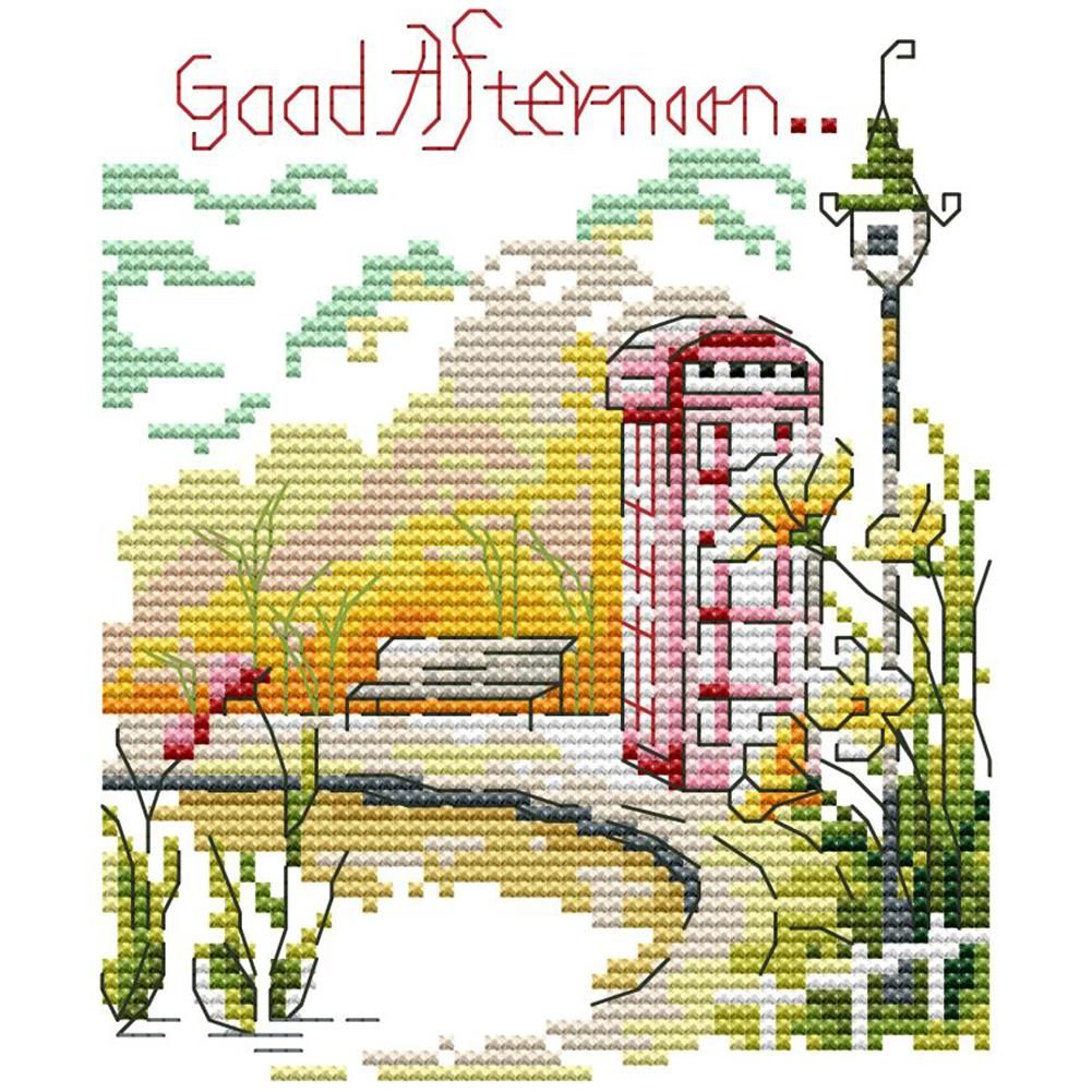 Four Season Scenery 14CT Stamped Cross Stitch Embroidery Set  Autumn FA062