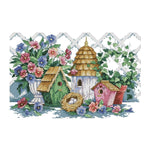 Garden 14CT2 Cross Stitch Ecological Cotton DIY Painting Art Crafts (F655)