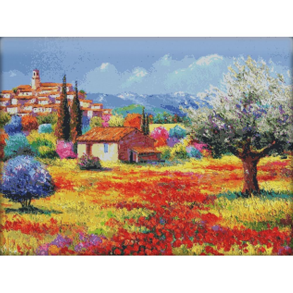 Rural Ecological Cotton Painting 14CT Cross Stitch Needlework Set (F520)