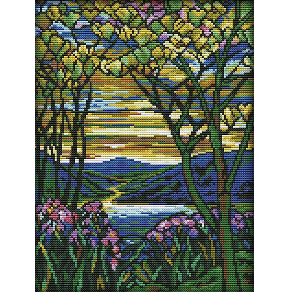 Ecological Cotton Thread Picture Landscape Cross Stitch Needlework (F875)