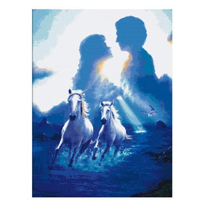 11CT Stamped Cross Stitch Kits DIY Fantasy Craft Needlework  0673 Sky