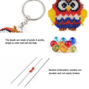 Bead Embroidery Keychain - Love Lock