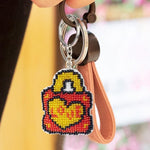 Bead Embroidery Keychain - Love Lock