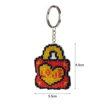 Bead Embroidery Keychain - Love Lock