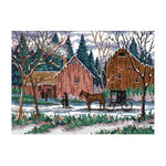 Scenery Cross Stitch Embroidery DIY Landscape Needlework  F764 Snow Day