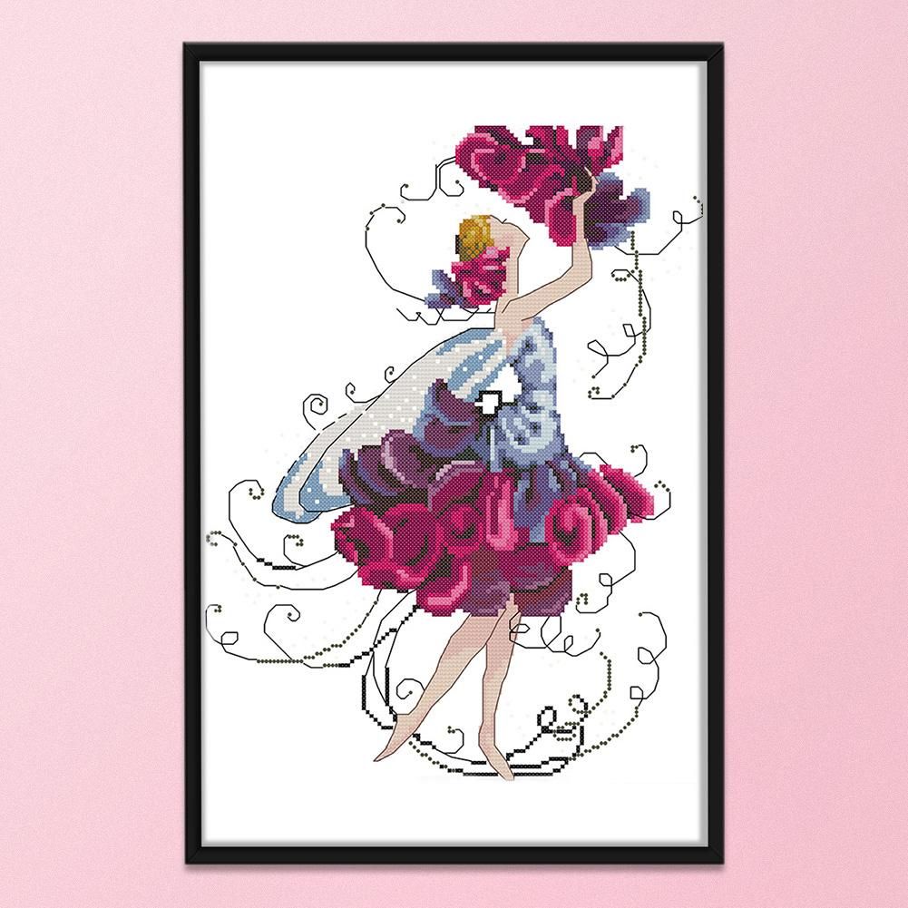 Fairy Cross Stitch Kits Printed DIY Embroidery Needlework 14CT Stamp  R793