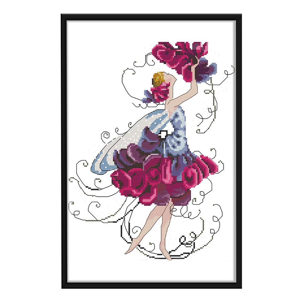 Fairy Cross Stitch Kits Printed DIY Embroidery Needlework 14CT Stamp  R793